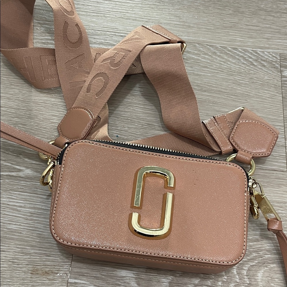 Marc Jacobs Pink Crossbody Bag with Gold Accents